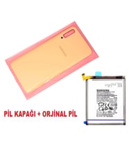 Tkgz Samsung Galaxy A70 A 705 Arka Pil Batarya Kapağı + PİL TURUNCU