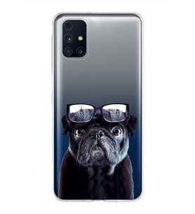 PrintiFy Samsung Galaxy M31s ile Uyumlu 1mm Slim Fit Köpek 3 050f Baskılı Şeffaf  Kılıf
