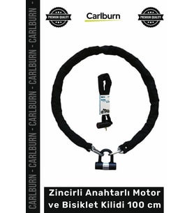 #Kilit Zırhlı Çelik Güvenlik Motosiklet Emniyetli Zincirli Anahtarlı Motor Bisiklet Kilidi 100 Cm