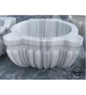Sipahi Marble Marmara Pijamalı Mermer Özel İşlemeli Kurna