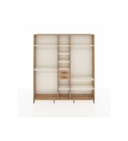 Arges Dolap 10 Raflı 2 Çekmeceli 3 Askılı 220x30x243 Çam-Aytaşı/Çam
