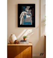 Prenses Mononoke Anime Poster, Siyah Çerçeveli Duvar Tablosu - Anime Severlere Özel