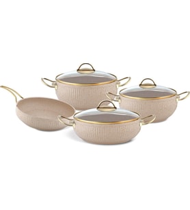 FMS 7 Parça Mercan Set Bej