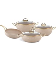FMS 7 Parça Mercan Set Bej