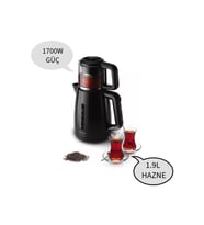 Ultra Premium Çay Makinesi, 1.9 L Kapasite, 360º Döner Taban, Kablo Sarıcı, Siyah