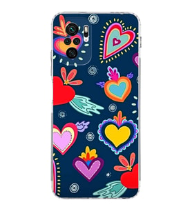 PrintiFy Xiaomi Redmi Note 10S ile Uyumlu Retro Color 3  Kamera Korumalı Şeffaf  Kılıf