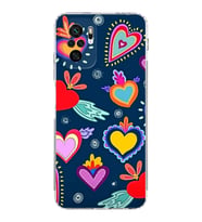 PrintiFy Xiaomi Redmi Note 10S ile Uyumlu Retro Color 3  Kamera Korumalı Şeffaf  Kılıf