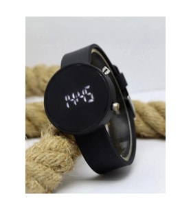 Siyah Silikon Kordonlu Digital Unisex Kol Saati Mls-1053
