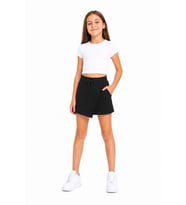 Füme Kız Çocuk Beli Lastikli Basic Okul Şort Etek 24742