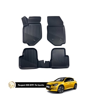 Peugeot 208 3D Havuzlu Araca Özel Oto Paspas
