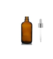 100ml kahverengi cam damlalıklı, 24 adet, Gümüş Kapak Beyaz Emzik, Ecza şişesi, Damlalıklı şişe, propolis şişesi, damlatmalı şişe, saç serum şişesi, ecza şişesi (Amber)