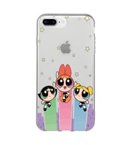 Iphone 7 Plus / 8 Plus Uyumlu Powerpuff Girls Desenli Şeffaf Telefon Kılıfı