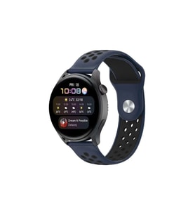 Watch 20Mm Spor Delikli Kordon - Lacivert-Siyah