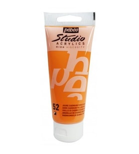 Pebeo Studio Akrilik Boya 100 ml. 52 Dark Cadmium Yellow Hue 