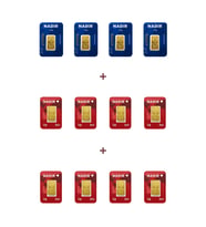 Nadir Gold 24 Ayar 18 Gram Külçe Altın (4 Adet 2,5 Gram Külçe Altın + 8 Adet 1 Gram Külçe Altın )