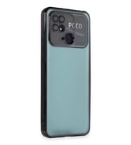 Newface Xiaomi Redmi 10C Kılıf Razer Lensli Silikon - Siyah