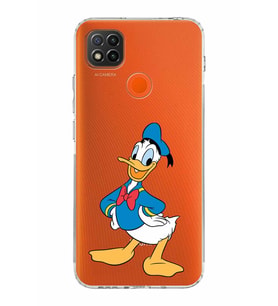 Xiaomi Redmi 10A  Kamera Korumalı Kapak Donald Duck Tasarımlı Şeffaf  Kılıf
