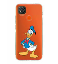 Xiaomi Redmi 10A  Kamera Korumalı Kapak Donald Duck Tasarımlı Şeffaf  Kılıf