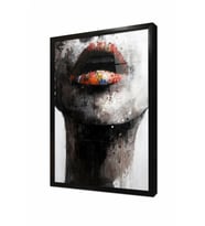Tablosan Modern Kadın Çerçeveli Cam Tablo