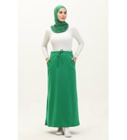 Beli Bağlamalı Cepli Spor Etek - 00152.111 - Beneton Yeşil (Benetton)