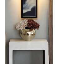 IŞILTI HOME DESIGN AYNALI CAM VAZO GOLD BÜYÜK BOY