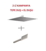 Kireç kırıcılı KARE 304 kalite paslanmaz inox düz duş başlığı tepe duş başlığı + el duşu