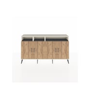 Arges Konsol 6 Raflı 4 Kapaklı 176x30x99 Aytaşı-Çam/Antrasit