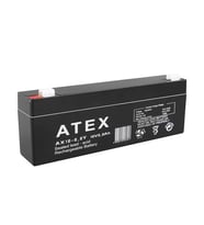 Atex 12 Volt 2 Amper Yatık Uzun Akü (178X34X60 Mm)