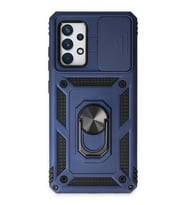 Durukar® Samsung Galaxy A72 Kılıf Pars Lens Yüzüklü Silikon - Lacivert
