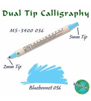 Zig Calligraphy Çift Uçlu Kaligrafi Kalemi 2 mm + 5 mm 036 Blue Bonnet 