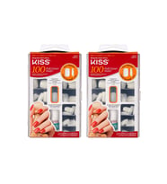 Kiss Takma Tırnak Yapıştırıcılı100lü Renksiz Küt Avantajlı Paket X 2 Adet