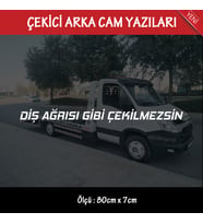 oto çekici arka cam yazı sticker - büyük boy komik espirili yazı