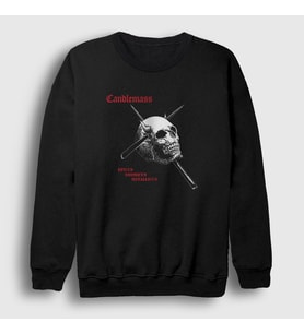 Presmono Unisex Siyah Epicus Candlemass Sweatshirt 438257tt