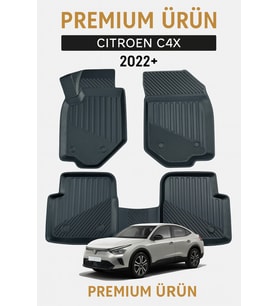 Citroen C4X 2022+ Uyumlu 3D Havuzlu Oto Paspas Premium