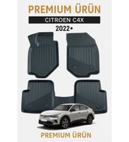 Citroen C4X 2022+ Uyumlu 3D Havuzlu Oto Paspas Premium
