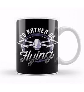I d Rather Be Flying Drone Pilot Hobby Droning Kupa Bardak Porselen