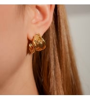 Gold Kalın Mini Halka Küpe