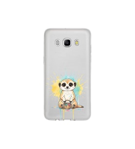 Samsung Galaxy J5 2016 ile Uyumlu Splash Mirket Tasarımlı Şeffaf Silikon Kılıf