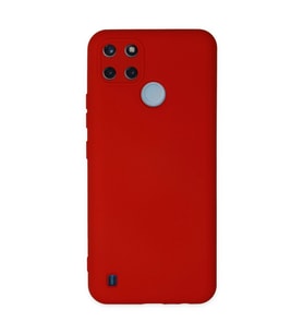Realme C25y Kılıf Nano İçi Kadife Silikon - Kırmızı