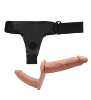 MorGece Belden Bağlamalı Çift Taraflı İçi Dolu Süper Gerçekçi Penis