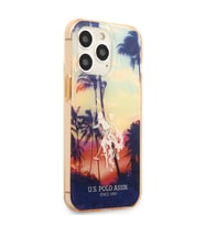 Apple iPhone 14 Pro Uyumlu Kılıf U.S. POLO ASSN. Renkli Ağaç Baskılı Dizayn Kapak (Kırmızı)