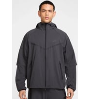 Nike Tech Woven Windrunner Full Zip Loose Fit Jacket Erkek Bol Kesim Dokuma Kapüşonlu Spor Ceket Antrasit