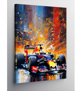 Kanvas Tablo Formula 1 Arabası Çizimi