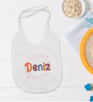 BK Kids Kişiye Özel İsimli Bebek Mama Önlüğü - Model 30