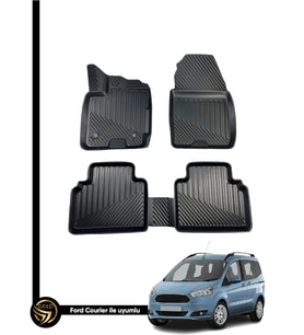 Ford Courier 2014+ 3D Havuzlu Araca Özel Oto Paspas