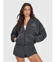 Oner Active Vintage Wash Zip Hoodie - Antrasit