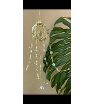 Aventurin Sun Catcher 8 - Güneş Tutucu, Güneş Yakalayıcı, Doğal Taşlı, El Yapımı (Yeşil)