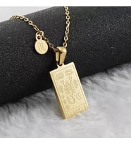 Altın Kaplama  Akrep Burcu Tarot Gümüş Kolye