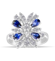 1.30 Karat Safir Pırlanta Yüzük