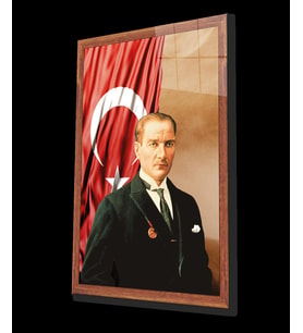 Atatürk Cam Tablo 4 mm Dayanıklı Temperli Cam